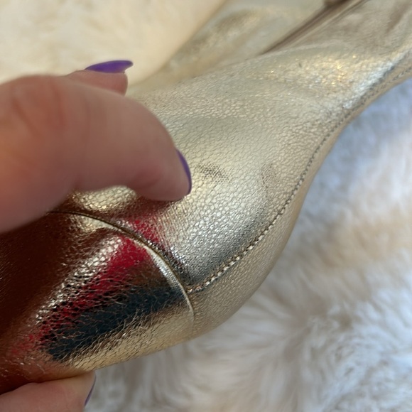 Steve Madden Vivy Gold Metallic Mid Calf Boots - Picture 7 of 14